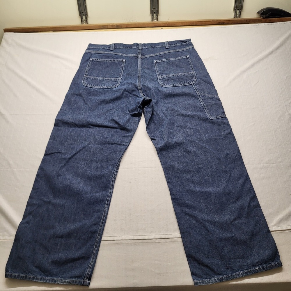 Old Navy Painter Jeans Mens 39x30 Loose Blue Straight Fit Baggy Denim Y2K 90s - Picture 12 of 13